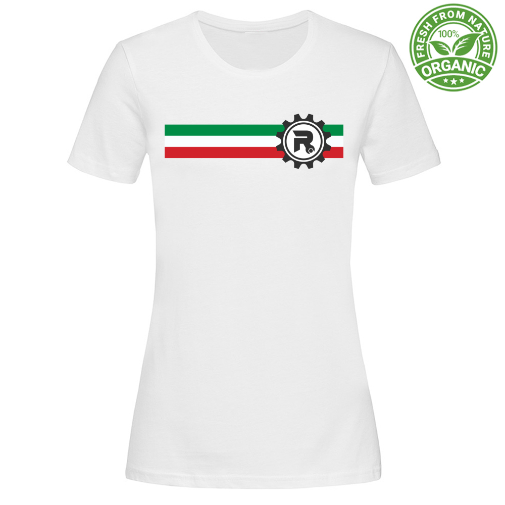 T-Shirt Woman Organic RM Italian Flag Woman
